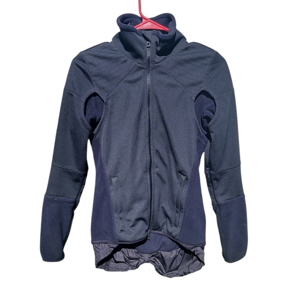 Adidas Stella McCartney Women XS Navy Blue Full Zip Ventilated Training Jacket